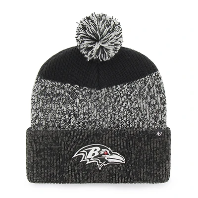 V111020 RAV BKB NFL Chapeau en tricot à revers statique avec pompon POM F-STATC03ACE-BKB