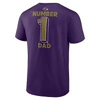 T-shirt Fanatics Purple Baltimore Ravens pour hommes, grand et grand, numéro un, papa