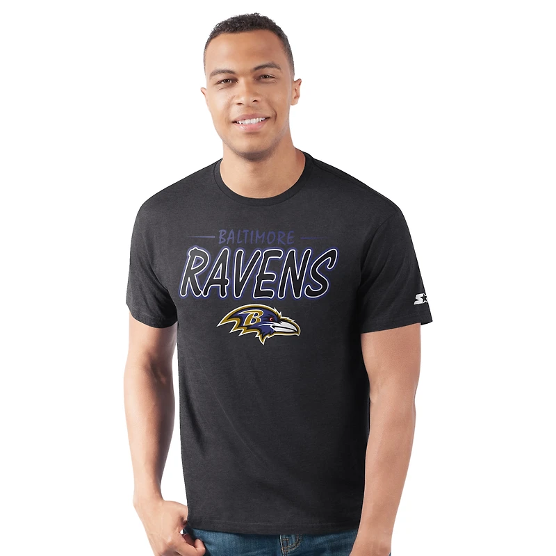 T-shirt Prime Time pour homme, noir, avec logo Starter des Baltimore Ravens
