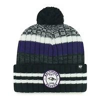 Bonnet en tricot à revers Quiver des Ravens de Baltimore '47 pour homme avec pompon
