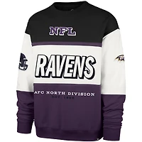 Men's '47 Black/Purple Baltimore Ravens Breeze Maximalist Sweatshirt