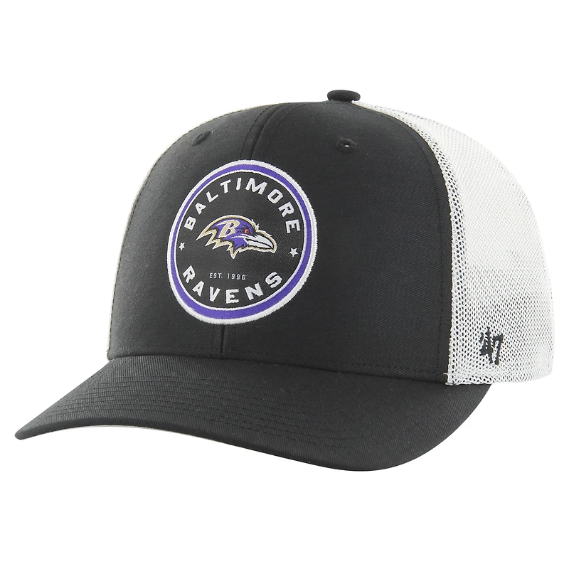Men's '47 Black Baltimore Ravens Disclose Trophy Stretch Fit Hat
