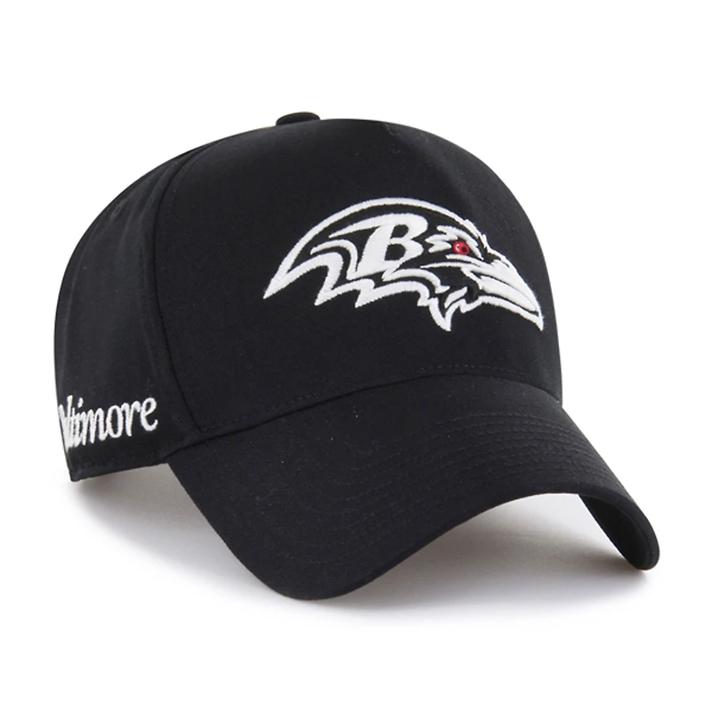 Casquette ajustable noire Baltimore Ravens Foundation Offside '47 pour homme