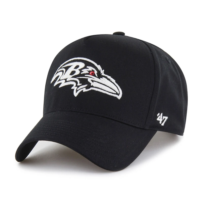 Casquette ajustable noire Baltimore Ravens Foundation Offside '47 pour homme