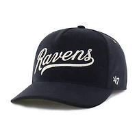 Men's '47  Black Baltimore Ravens Golden Age Corduroy Hitch Adjustable Hat