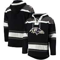 Chandail à capuchon encolure en V pour hommes '47 Black Baltimore Ravens Lacer