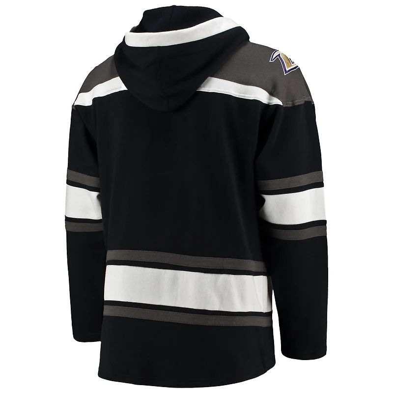Chandail à capuchon encolure en V pour hommes '47 Black Baltimore Ravens Lacer