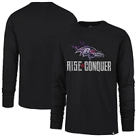 T-shirt à manches longues Franklin Rise and Conquer des Baltimore Ravens pour homme, noir, 1947