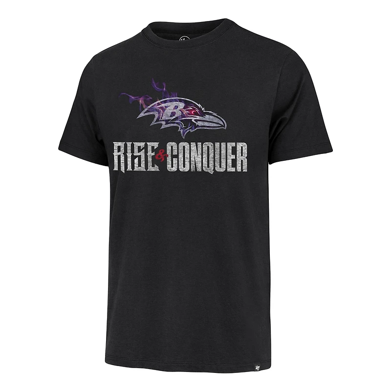 T-shirt noir pour homme '47 Baltimore Ravens Rise and Conquer Franklin