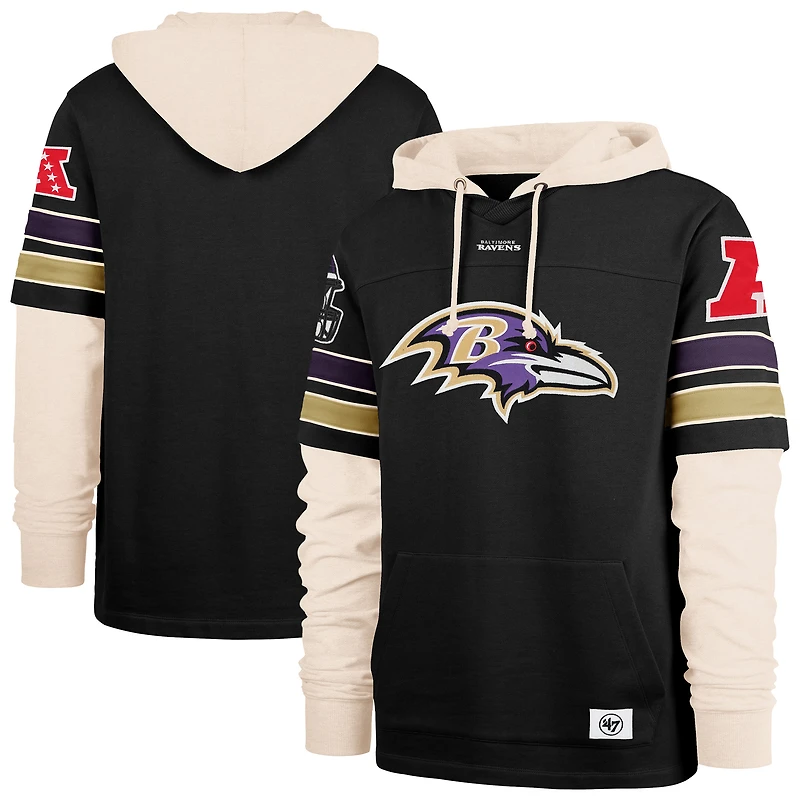 Sweat à capuche noir '47 pour homme des Baltimore Ravens Split Zone Cornerback Duo