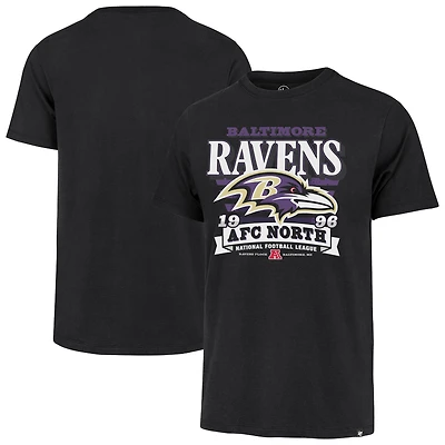 T-shirt noir à rayures « 47 » pour homme
