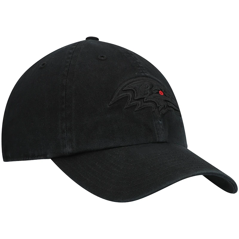 Casquette réglable '47 Black Baltimore Ravens Team Tonal Clean Up pour homme