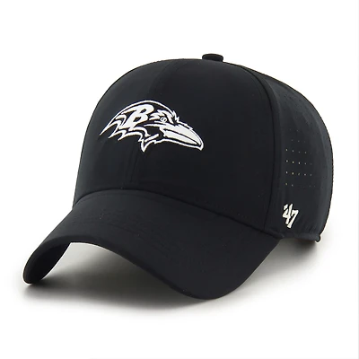 Men's '47  Black Baltimore Ravens Vent MVP Adjustable Hat