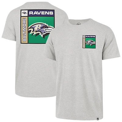 Men's '47  Gray Baltimore Ravens Chrome Plate Franklin T-Shirt