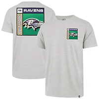Men's '47  Gray Baltimore Ravens Chrome Plate Franklin T-Shirt