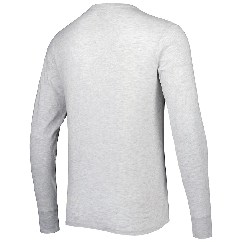 Men's '47 Heathered Gray Baltimore Ravens Dozer Franklin Long Sleeve T-Shirt