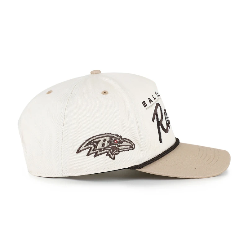 Men's '47  Natural/Tan Baltimore Ravens Neutral Terrain Hitch Rope Adjustable Hat