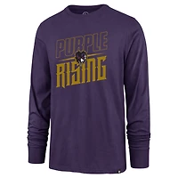 T-shirt à manches longues violet Baltimore Ravens '47 pour homme Purple Rising Super Rival
