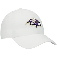 Men's '47 White Baltimore Ravens Clean Up Adjustable Hat