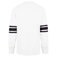 T-shirt blanc à manches longues '47 Baltimore Ravens Gridiron Premier Brex pour hommes