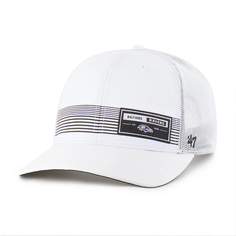 Casquette ajustable blanche « Ravens de Baltimore » Rangefinder Trucker pour homme, modèle 1947