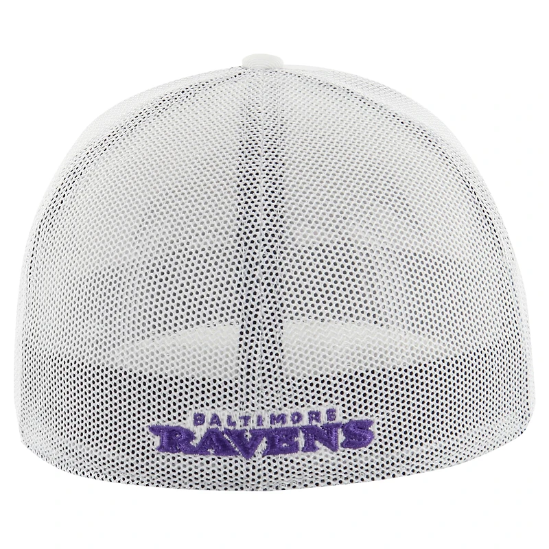 Men's '47 White Baltimore Ravens Snowball Trophy Stretch Fit Hat