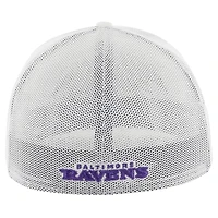 Men's '47 White Baltimore Ravens Snowball Trophy Stretch Fit Hat