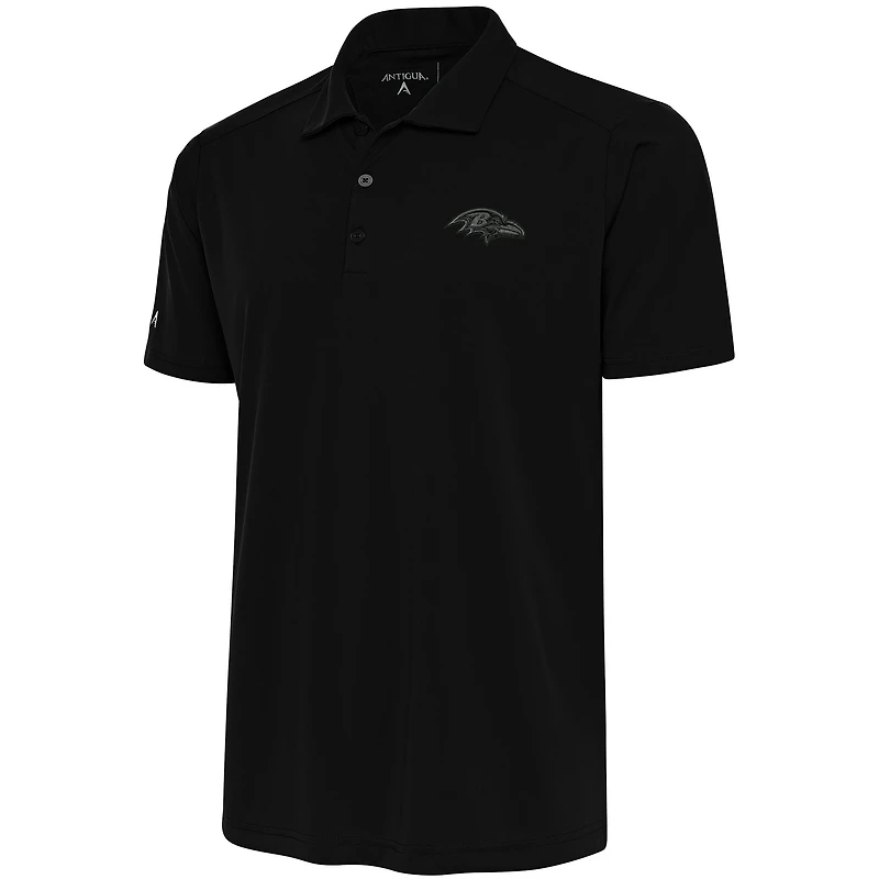 Polo Antigua Black Baltimore Ravens pour homme, grande taille, avec logo ton sur