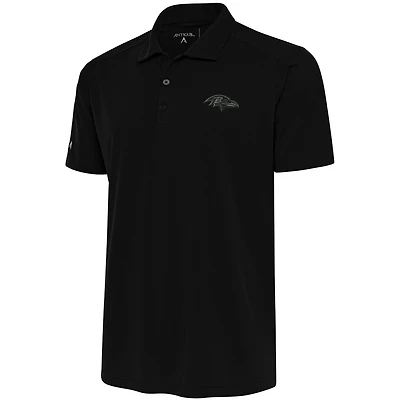 Polo Antigua Black Baltimore Ravens pour homme, grande taille, avec logo ton sur
