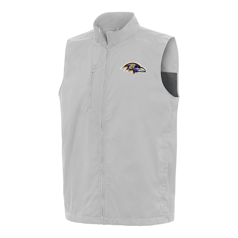 Gilet zippé Brisk gris antigua pour homme des Baltimore Ravens