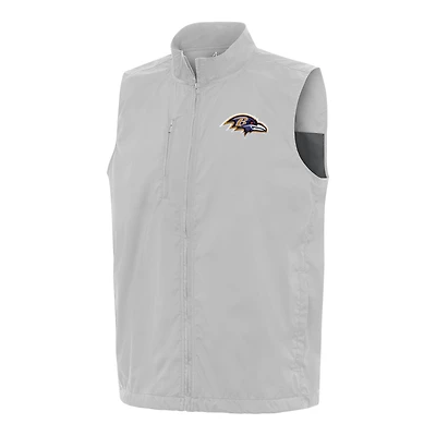 Gilet zippé Brisk gris antigua pour homme des Baltimore Ravens