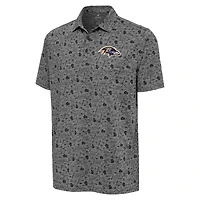 Polo Relentless Antigua Heather Black pour homme des Baltimore Ravens