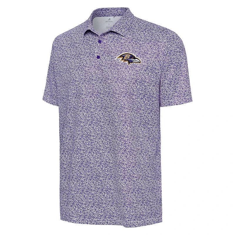 Polo violet Antigua pour homme, motif à pois des Baltimore Ravens Field