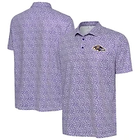 Men's Antigua Purple Baltimore Ravens Field Ditsy Polo
