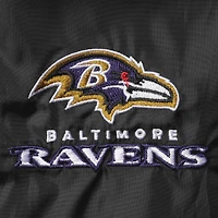 Veste coupe-vent raglan classique à boutons-pression pour homme Ravens de Baltimore noire