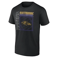 T-shirt noir pour homme Baltimore Ravens Home Field Pop personnalisé avec nom et numéro