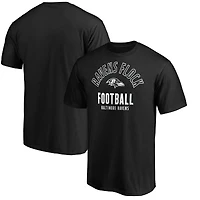 Men's  Black Baltimore Ravens Nickname Arc T-Shirt