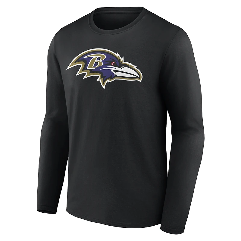 Men's Baltimore Ravens Team Authentic Personalized Name & Number Long Sleeve T-Shirt
