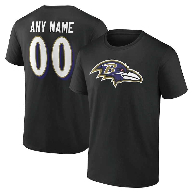 Men's Baltimore Ravens Team Authentic Personalized Name & Number T-Shirt