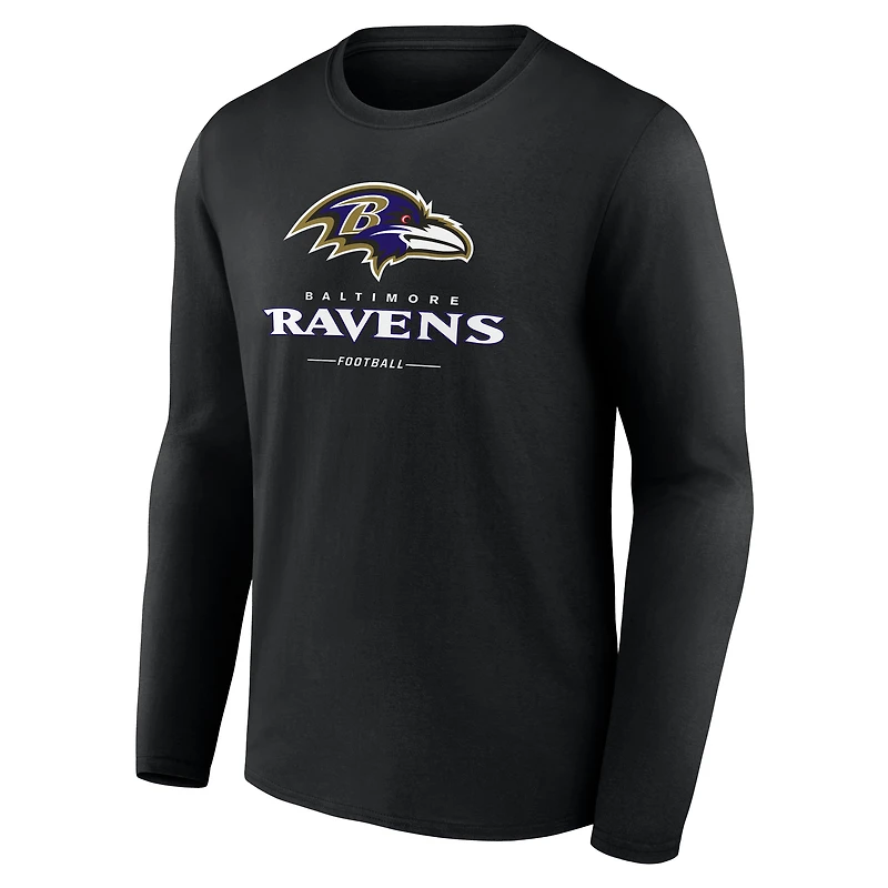 Men's Baltimore Ravens Team Lockup Long Sleeve T-Shirt