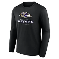 Men's Baltimore Ravens Team Lockup Long Sleeve T-Shirt