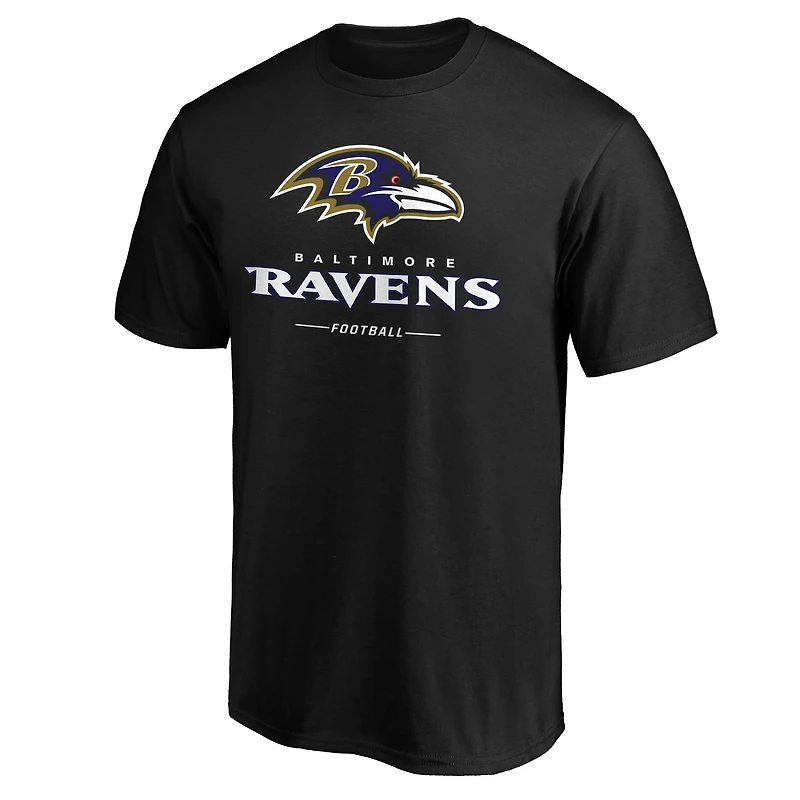Men's  Black Baltimore Ravens Team Lockup T-Shirt