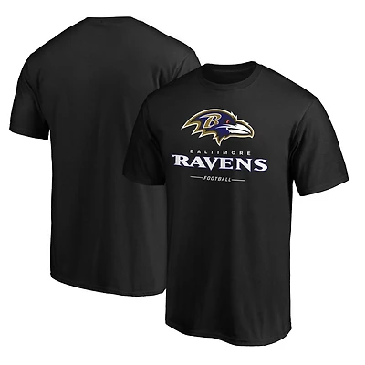 Men's  Black Baltimore Ravens Team Lockup T-Shirt