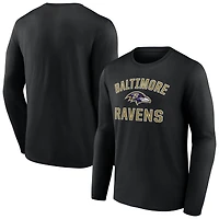 Men's  Black Baltimore Ravens Victory Arch Long Sleeve T-Shirt