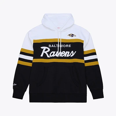 Sweat à capuche noir Mitchell & Ness pour homme, modèle entraîneur-chef des Ravens de Baltimore