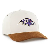 Men's Carhartt x '47 Natural/Brown Baltimore Ravens Undyed Relaxed Hitch Adjustable Hat