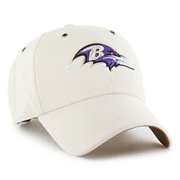 Men's Carhartt x '47 Natural Baltimore Ravens Undyed Clean Up Adjustable Hat