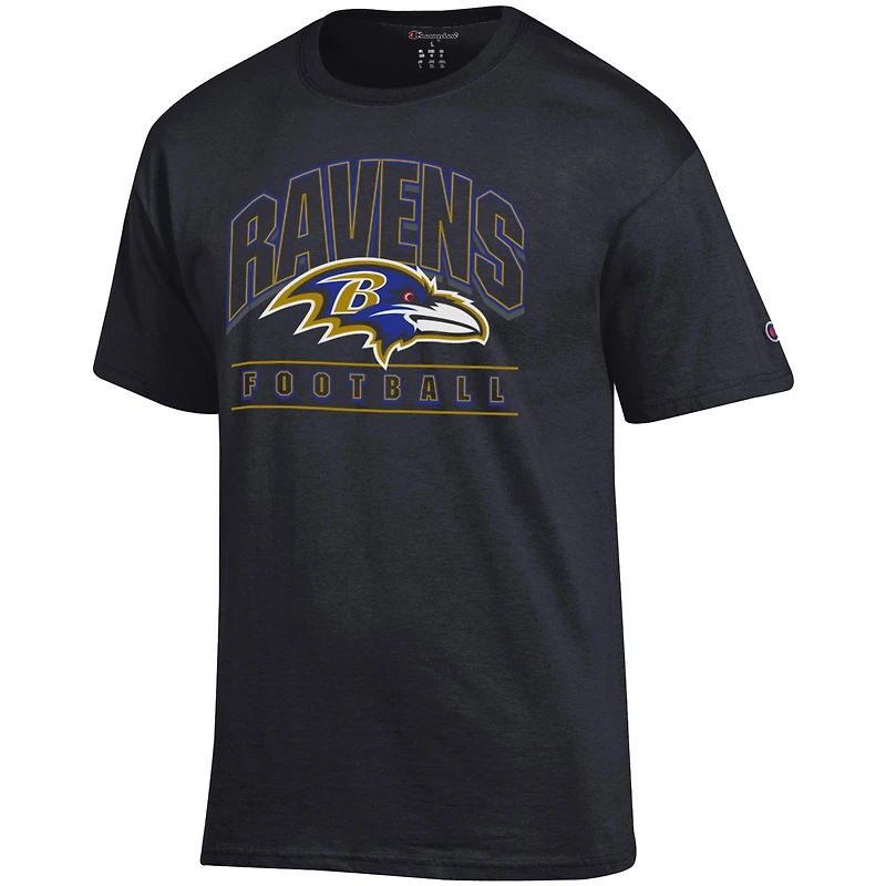 Men's Champion Black Baltimore Ravens Football T-Shirt