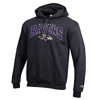 Men's Champion Baltimore Ravens Powerblend Arch over Logo Hoodie