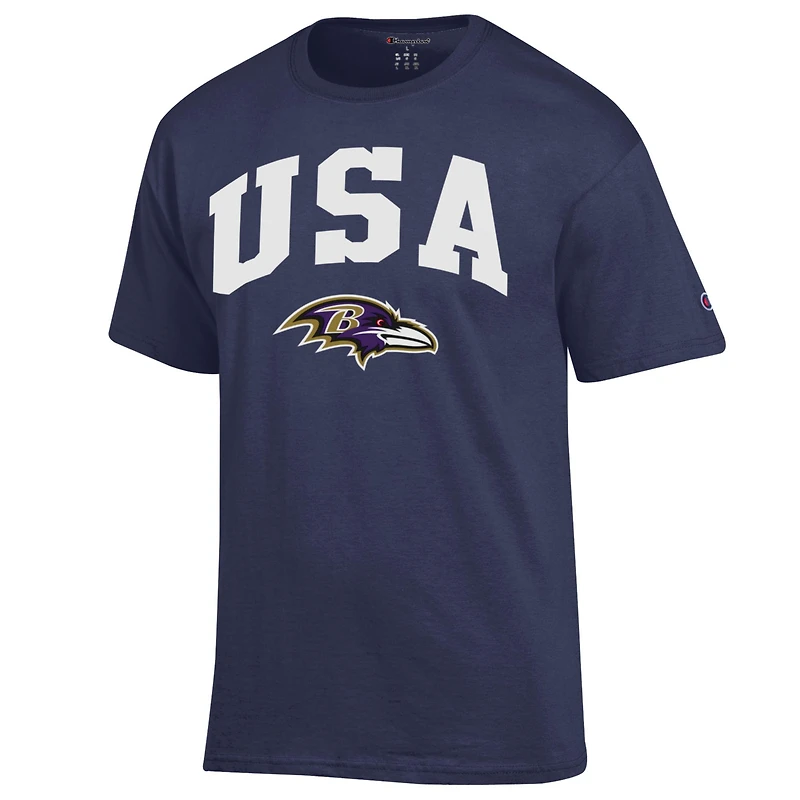 Men's Champion Navy Baltimore Ravens Americana T-Shirt